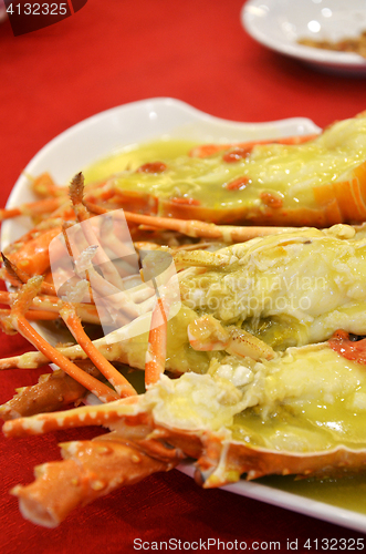 Image of Wine steamed spiny lobster