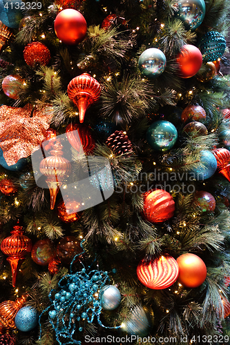 Image of Decorations on a christmas tree