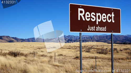 Image of Respect brown road sign