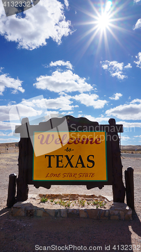 Image of Welcome to Texas road sign