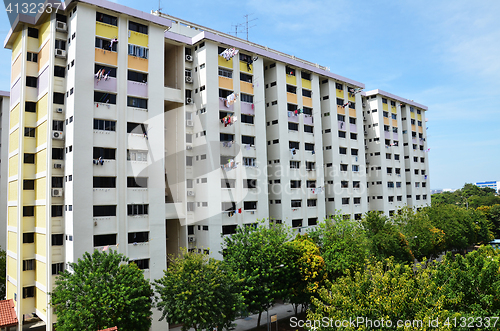 Image of Singapore residential building, also known as HDB