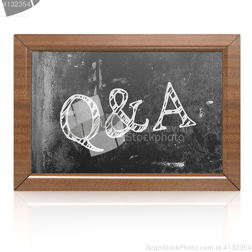 Image of Question and answer written on blackboard