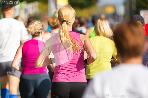 Image of Group of people running.