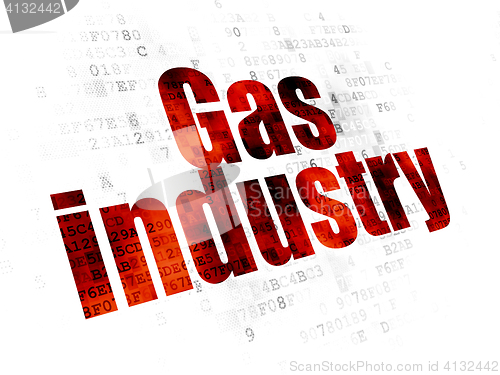 Image of Manufacuring concept: Gas Industry on Digital background
