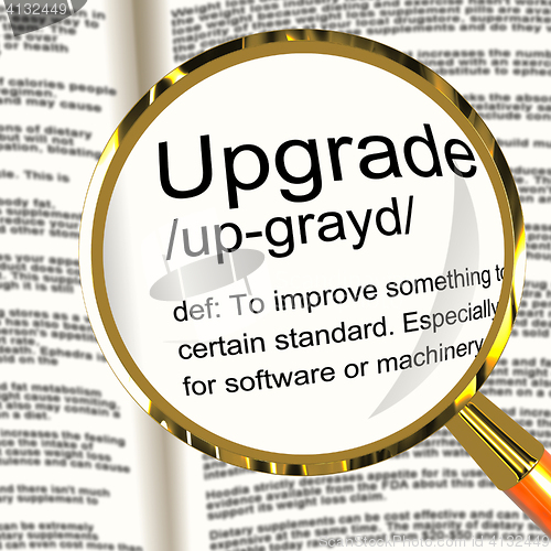 Image of Upgrade Definition Magnifier Showing Software Update Or Installa