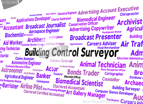 Image of Building Control Surveyor Represents Employee Job And Text