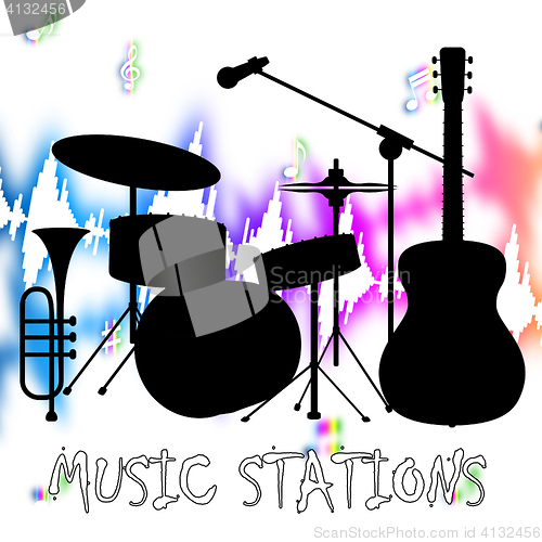 Image of Music Stations Shows Sound Tracks And Audio