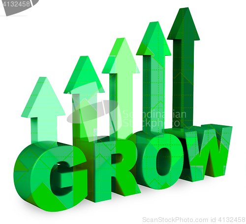 Image of Grow Arrows Represents Improve Rising And Improvement 3d Renderi