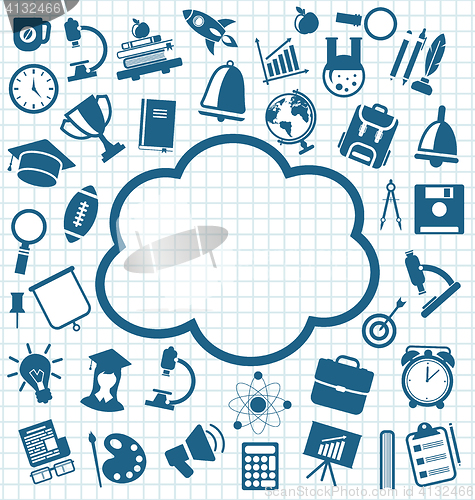 Image of Collection of Education Flat Simple Icons