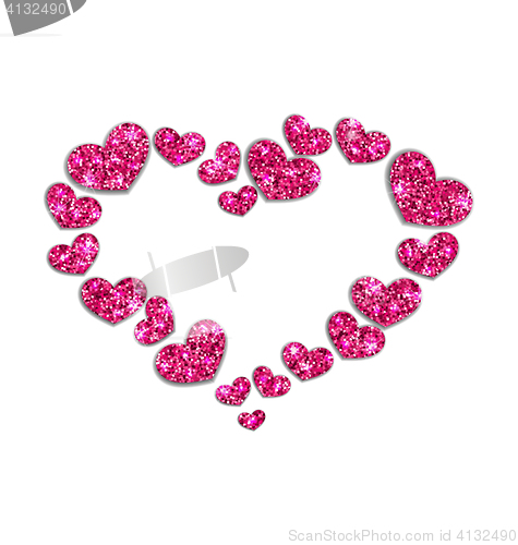 Image of Celebration Frame Made in Gleam Hearts for Valentines Day