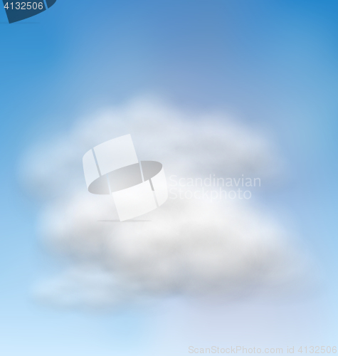Image of Background Blue Sky Fluffy Clouds