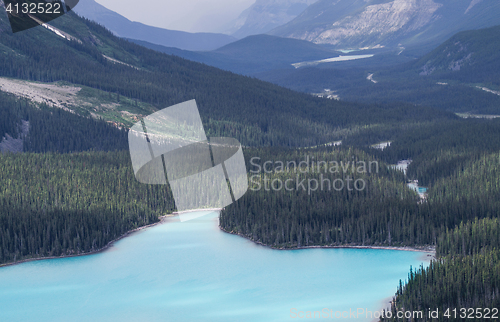 Image of Blue lake in a forest