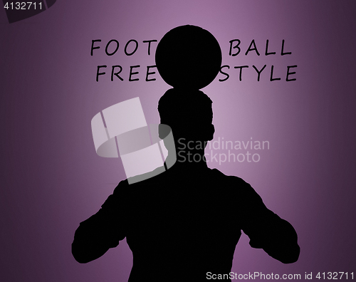 Image of The silhouette of fan with ball