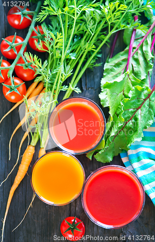 Image of fresh vegetable juice