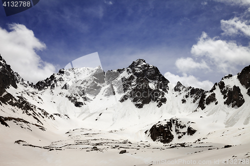Image of Snow mountains in spring