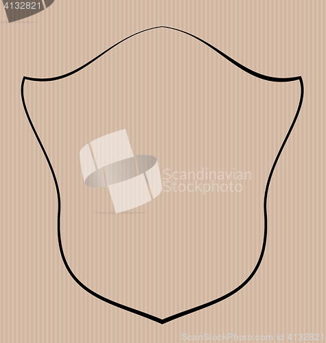 Image of Heraldic shield border label