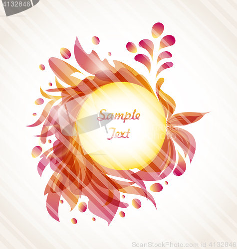 Image of Abstract Flourish Transparent Frame