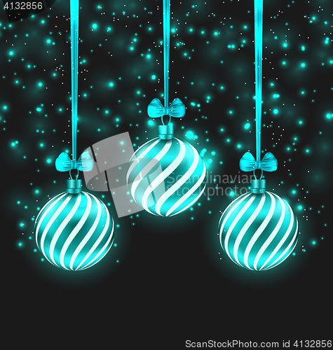 Image of Christmas Dark Shimmering Background