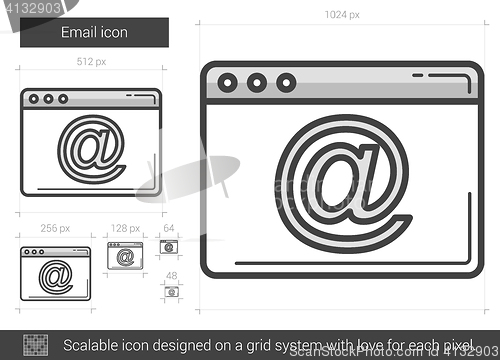Image of Email line icon.