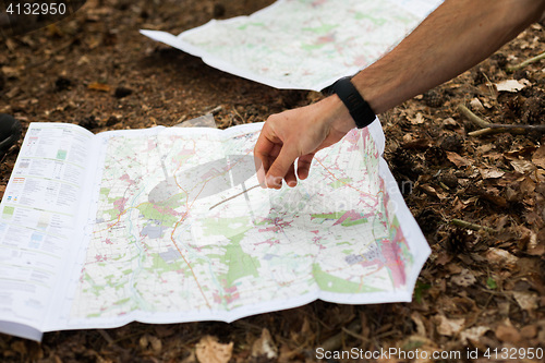 Image of Navigating with map and compass