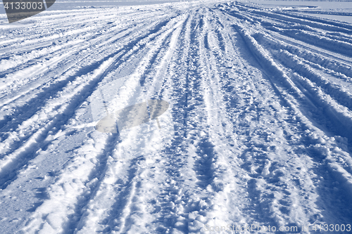 Image of Tracks on snow