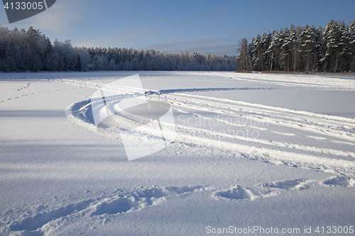 Image of Tracks on snow