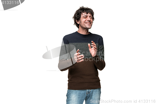 Image of The young man looking on right