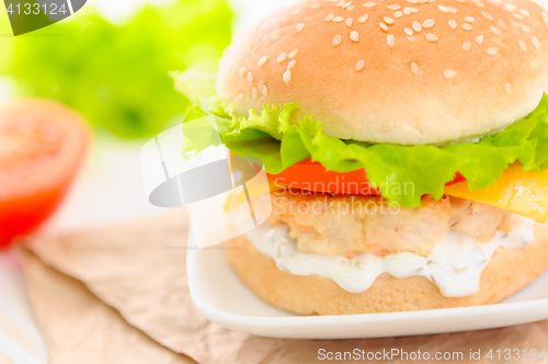 Image of Fresh and tasty burger