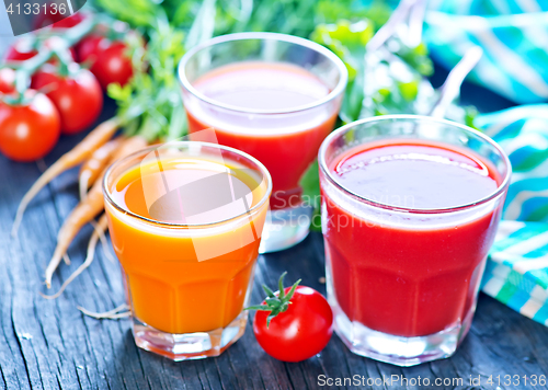 Image of fresh vegetable juice