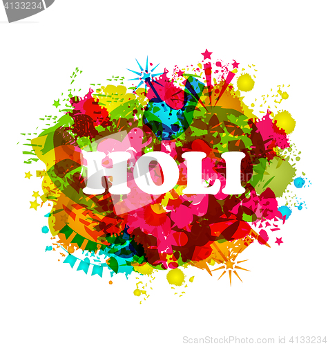 Image of Indian Festival Holi Celebration Traditional Background