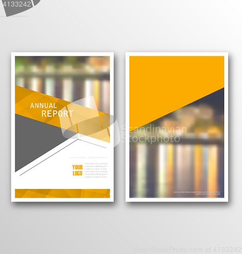 Image of Brochure Template Layout, Cover Design Annual Report, Design of Magazine or Newspaper