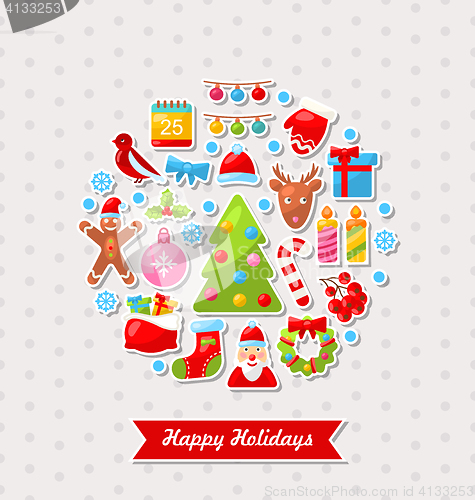 Image of Merry Christmas Celebration Card