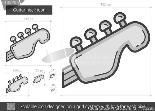 Image of Guitar neck line icon.