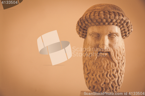 Image of VENICE, ITALY - JUNE 27, 2016: Hermes head in Palazzo Ducale Mus