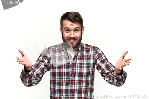 Image of The young man looking at camera