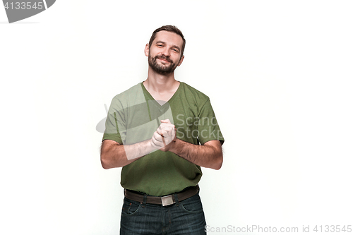 Image of The young man looking at camera