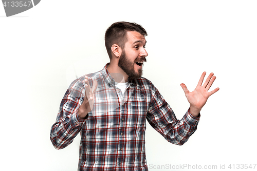 Image of The young man looking on right