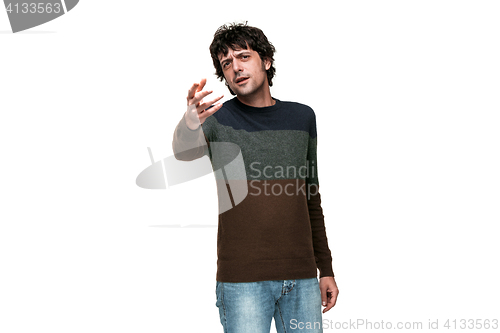 Image of The young man looking at camera