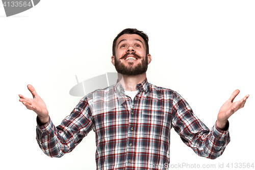 Image of The young man looking at camera