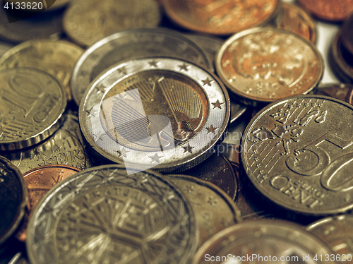 Image of Vintage Euro coins