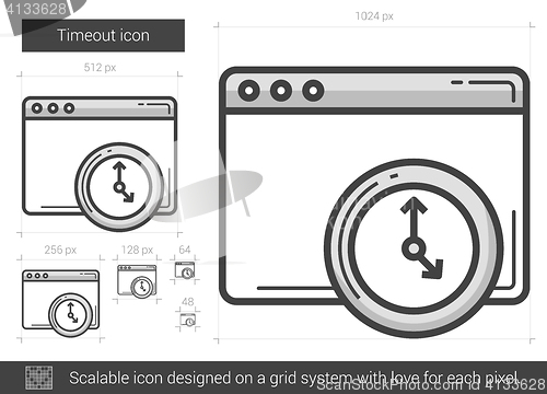 Image of Timeout line icon.