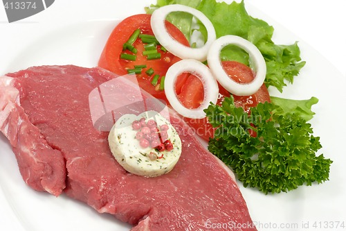 Image of Rump steak with herbed butter