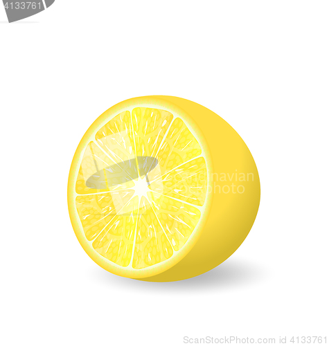 Image of Lemon Slice Isolated