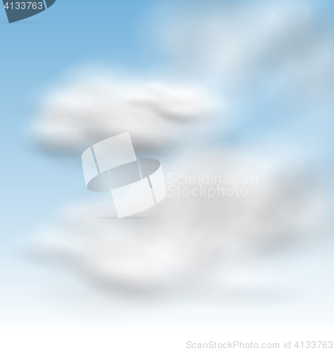 Image of  Background Blue Sky Fluffy Clouds