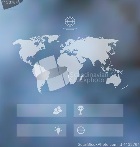 Image of Modern design infographics element template. Blur background