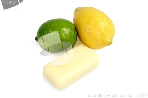 Image of Soap from lime and lemon