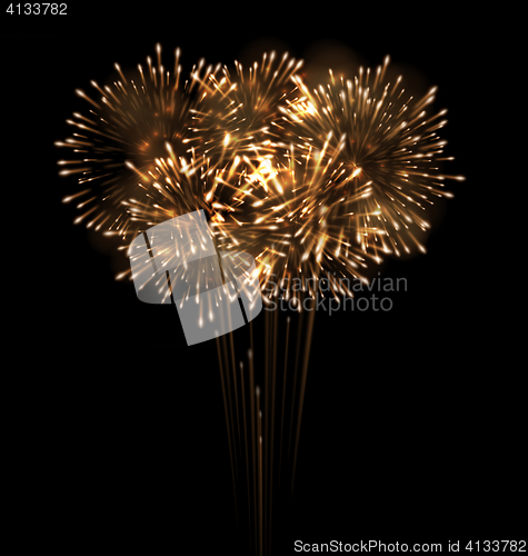 Image of Festive Grandiose Firework Explode Bursting Sparkling