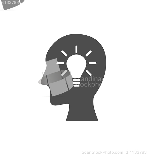 Image of Icon process of generating ideas to solve problems, birth of the