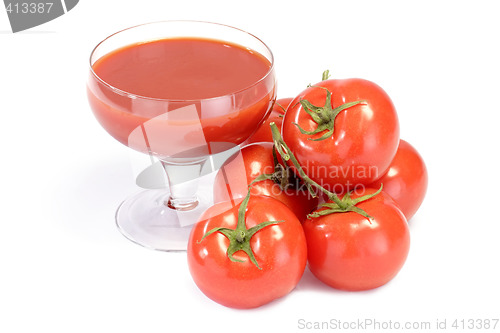 Image of Tomato juice with tomatoes
