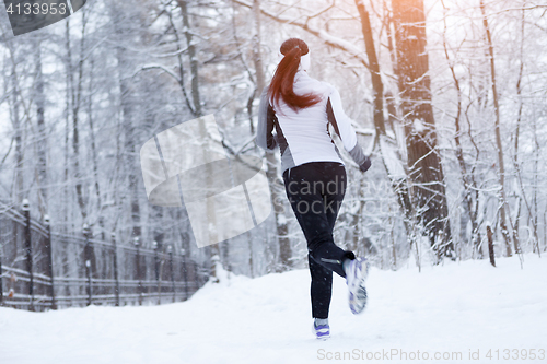 Image of Sport woman jogging on morning